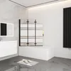 AICA 130cmx140cm Badewannenaufsatz Schwarz mit Blickdichten Produktbild-Vorschau 4