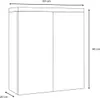 A line drawing of a black cabinet with dimensions indicated. Produktbild-Vorschau