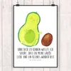 Mr. & Mrs. Panda Bild Avocado Kern rollt DIN A0 - Weiß - Produktbild-Vorschau 2