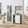 Set appendiabiti da parete Merax con specchio e scarpiera, Anteprima dell’immagine prodotto 5