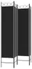 vidaXL 4-tlg. Paravent Schwarz 160x200 cm Stoff Produktbild-Vorschau 5
