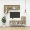 The Living Store TV-Wandschrank Sonoma-Eiche 37x37x142,5 cm Produktbild-Vorschau 7