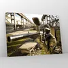 Bilder auf glas - Paintball Pistole Spieler - 100x70cm - Produktbild-Vorschau 4