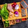 Schneidebretter, Frühstücksbrettchen mit 4 Lagerbehälter, Produktbild-Vorschau 3