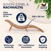 CASARIA® Sonnenliege Klappbar 2er Set Holz Produktbild-Vorschau 2