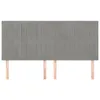 Kopfteile 4 Stk. Hellgrau 100x5x78/88 cm Samt , Kopfteile Produktbild-Vorschau 3