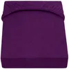 A folded purple fitted sheet is shown against a white background. Produktbild-Vorschau