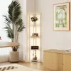 LED Standleuchte, Eckregal, dimmbar, 4 Ablagen, warmweißes Produktbild-Vorschau 9