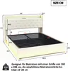 Flieks Polsterbett 160x200cm mit USB, Stauraumbett Produktbild-Vorschau 7
