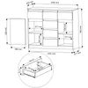 Komoda 120 cm, 6 zásuviek, 2 dvierka, skriňa FRAMIRE S-62D, Náhľad obrázku produktu 12