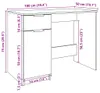 vidaXL Psací stůl vzhled starého dřeva 100x50x75 cm Náhled obrázku produktu 8