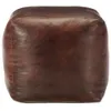 Taburetka z pravej kozej kože tmavohnedá 40x40x40 cm Náhľad obrázku produktu 2