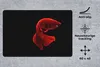 MuchoWow® Schreibtischunterlage Fisch - Rot - Schwarz 60x40 Produktbild-Vorschau 2