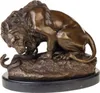 Bronzeskulptur Bronze Figur Statue Löwe Schlange nach Barye Produktbild-Vorschau 1