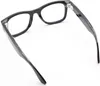A pair of black Wayfarer-style glasses is shown from a top-down perspective against a white background. Anteprima dell’immagine prodotto