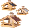 BOOGARDI Vogelhaus Holz · rotes Dach · Vogelfutterhaus Produktbild-Vorschau 1