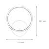 LED Wandleuchte Aluminium neutralweiß 4100 K 760 lm 22,5 cm Produktbild-Vorschau 8