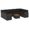 The Living Store 10-tlg. Garten-Sofagarnitur mit Kissen Produktbild-Vorschau 3