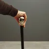 Totenkopf Spazierstock aus Holz mit silbernem Griff aus Produktbild-Vorschau 5