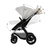 A side view of a gray Kinderkraft MOOV 2 XL 3in1 Kombikinderwagen with adjustable canopy and handle. Voir les images du produit