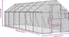 A diagram of a large aviary or greenhouse with dimensions indicated by purple lines and text. Náhľad obrázku produktu