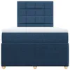 vidaXL Boxspringbett mit Matratze Blau 120x190 cm Stoff Produktbild-Vorschau 6