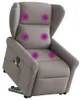 vidaXL Elektrischer Massagesessel mit Aufstehhilfe Taupe Produktbild-Vorschau 8
