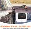 A person is using a cordless pressure washer to clean a car. Produktbild-Vorschau