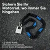 Zapięcie motocyklowe z łańcuchem H&S - łańcuch 6 mm x 1,2 m Podgląd zdjęcia produktu 3