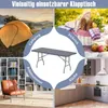COSTWAY Gartentisch für 6-8 Personen 180x74cm, Campingtisch Produktbild-Vorschau 7