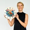 Meeresschildkröte Aquarellstil Wanduhr aus MDF Maritimes Produktbild-Vorschau 2
