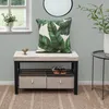 Étagère à chaussures avec banc en métal 81x32x46 cm Banc à Voir les images du produit 14