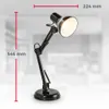 Lampa stołowa LED czarna metalowa lampa biurkowa retro Podgląd zdjęcia produktu 10