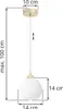 Eliza White Pendelleuchte Gold – 1 flammig E27 transparente Produktbild-Vorschau 6