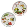set di 2 piatti pizza Napoli Green & Red Ø 32 cm piatto XL Anteprima dell’immagine prodotto 1