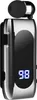 A close-up product shot of a silver and black Bluetooth headset with a digital display showing '98'. Produktbild-Vorschau