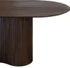 Esstisch Oval - Dunkelbraun - 240cm - Holz - Tisch Ava - Produktbild-Vorschau 4