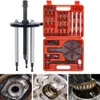 A collage of automotive tools and parts, including a bearing puller set, a wheel hub, and a bearing. Podgląd zdjęcia produktu