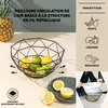 eluno Corbeille à fruits - corbeille à pain, en métal noir Voir les images du produit 3