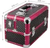 Kosmetikkoffer schwarz weiß gepunktet Beautycase metallic Produktbild-Vorschau 2