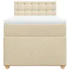 vidaXL Boxspringbett mit Matratze Creme 90x200 cm Stoff Produktbild-Vorschau 4