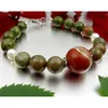 Armband Armschmuck aus Rhyolith Rot-Jaspis Perlen 925 Produktbild-Vorschau 2