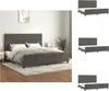 vidaXL Bettgestell mit Kopfteil Dunkelgrau 200x200 cm Samt Produktbild-Vorschau 1