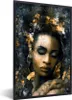 MuchoWow® MuchoWow® Gerahmtes Poster Blumen - Frau - Produktbild-Vorschau 1