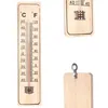 A collage of images showing a wooden thermometer. Podgląd zdjęcia produktu