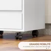 HOMCOM Caisson de bureau rangement bureau sur roulettes 4 Voir les images du produit 4
