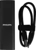 A black Philips external SSD and a black USB cable are shown against a white background. Voir les images du produit