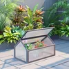 Drewniana skrzynia na warzywa Outsunny, mini szklarnia 90 x Podgląd zdjęcia produktu 2