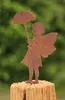 Rost Gartenfigur Elfe mit Ginkgo zum Einschrauben Dekofigur Produktbild-Vorschau 2