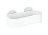 A white bathroom shelf with two suction cups for mounting. Náhled obrázku produktu